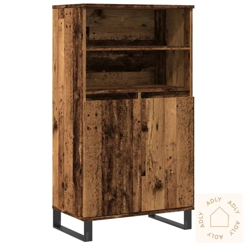 Highboard Gammelt Tre 60X36X110 Cm Konstruert Tre