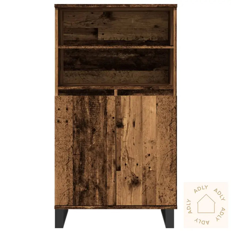 Highboard Gammelt Tre 60X36X110 Cm Konstruert Tre