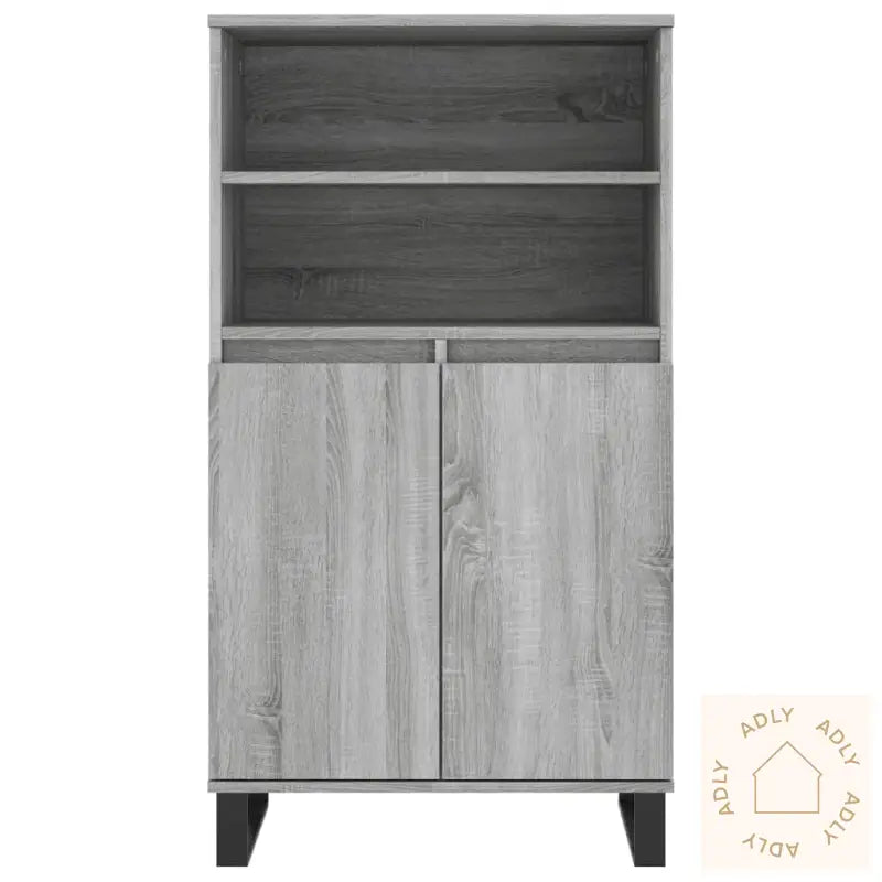 Highboard Grå Sonoma 60X36X110 Cm Konstruert Tre