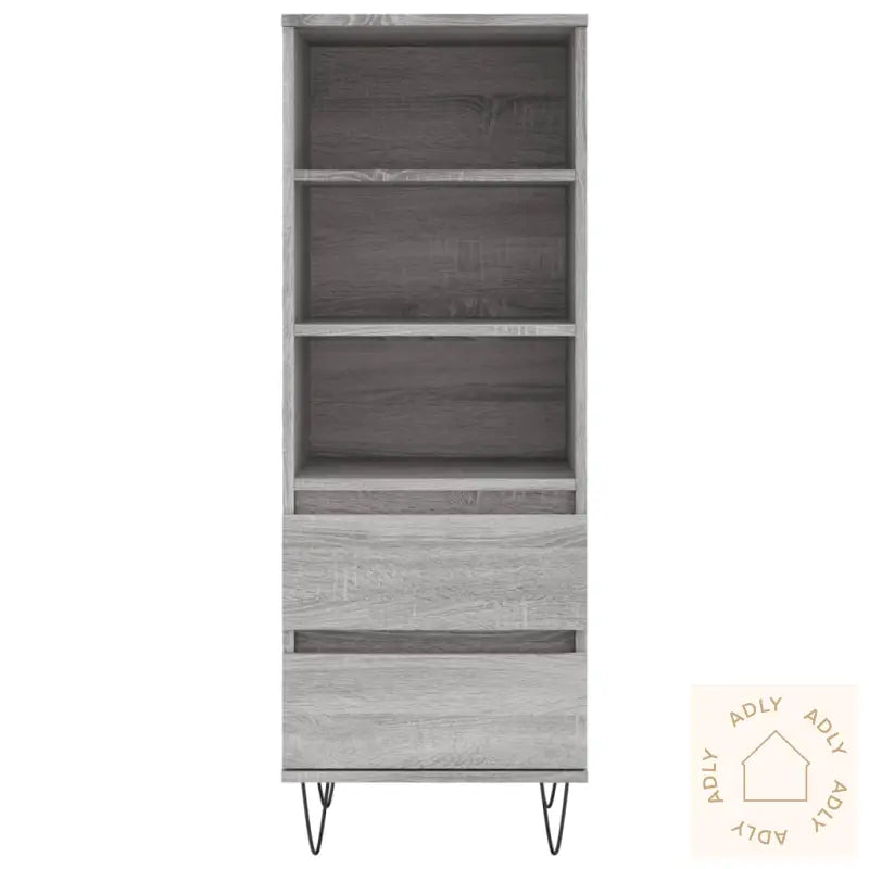 Highboard Grå Sonoma 40X36X110 Cm Konstruert Tre