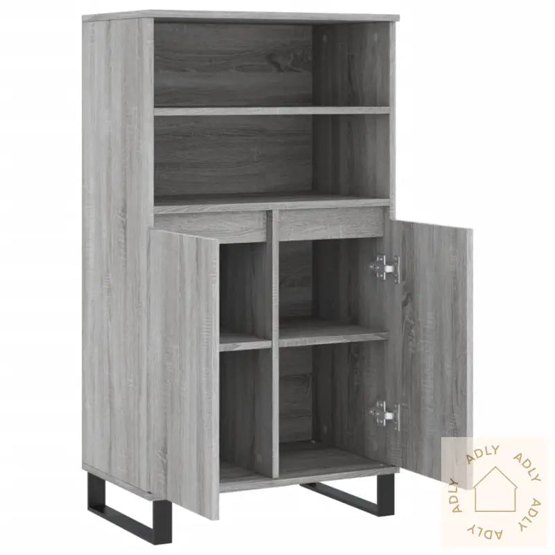 Highboard Grå Sonoma 60X36X110 Cm Konstruert Tre