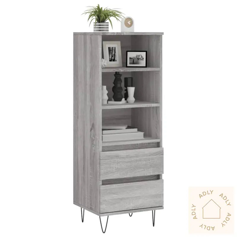Highboard Grå Sonoma 40X36X110 Cm Konstruert Tre