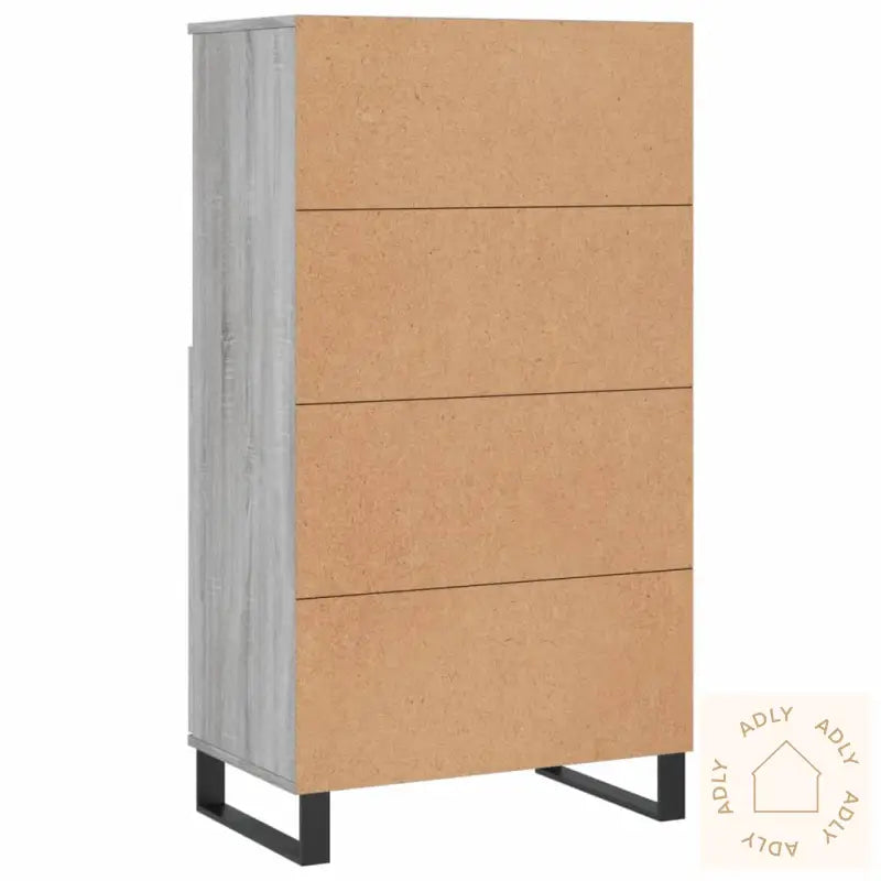 Highboard Grå Sonoma 60X36X110 Cm Konstruert Tre