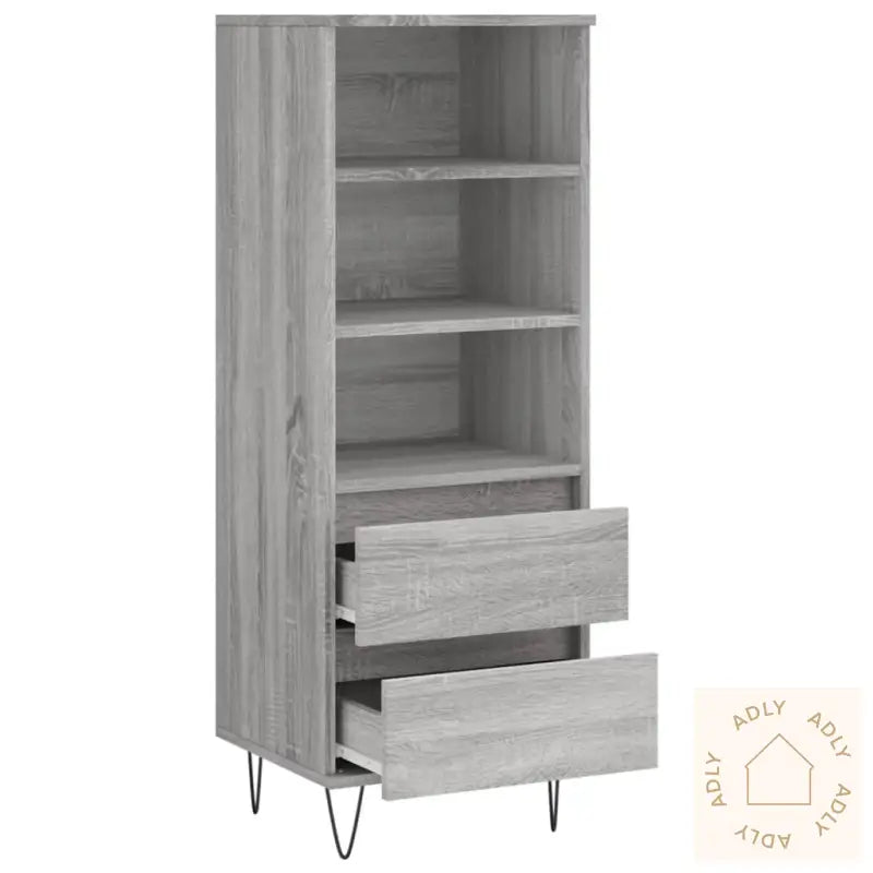 Highboard Grå Sonoma 40X36X110 Cm Konstruert Tre
