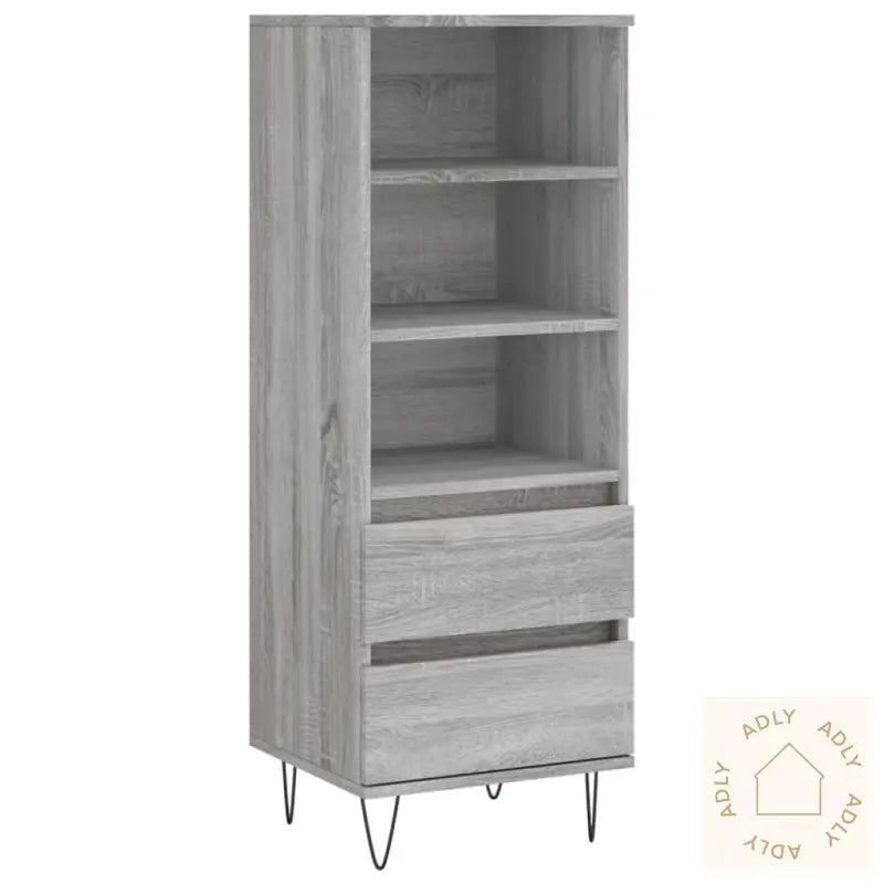 Highboard Grå Sonoma 40X36X110 Cm Konstruert Tre