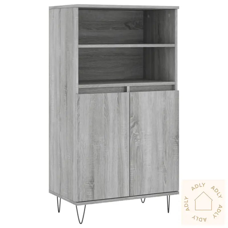 Highboard Grå Sonoma 60X36X110 Cm Konstruert Tre