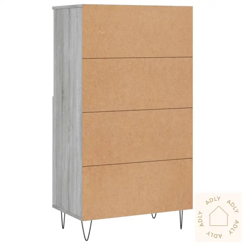 Highboard Grå Sonoma 60X36X110 Cm Konstruert Tre