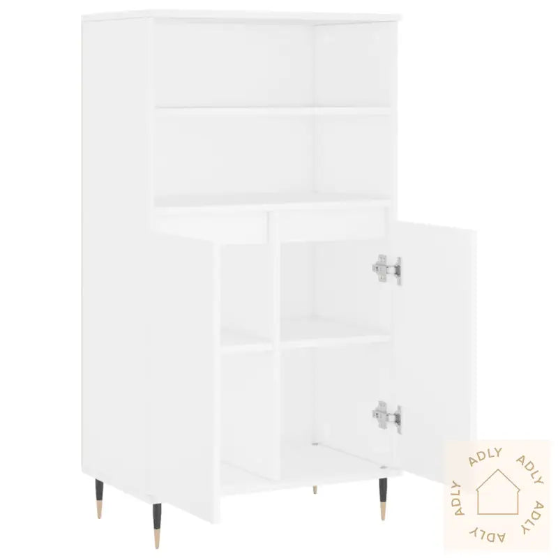 Highboard Hvit 60X36X110 Cm Konstruert Tre