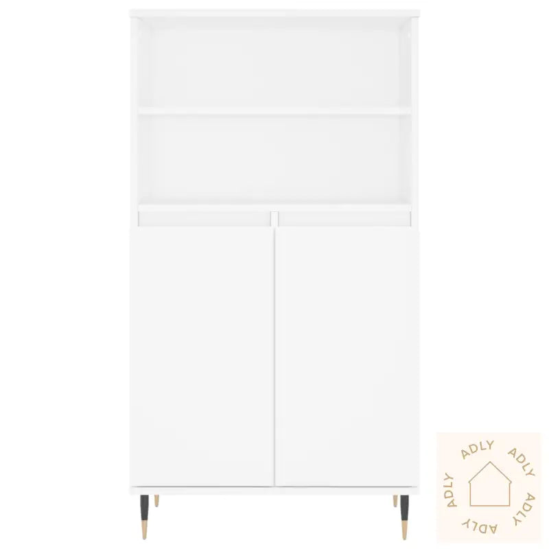 Highboard Hvit 60X36X110 Cm Konstruert Tre