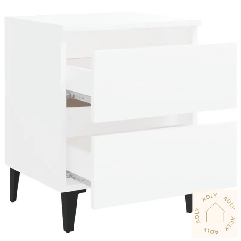 Nattbord 2 Stk Hvit 40X35X50 Cm Konstruert Tre