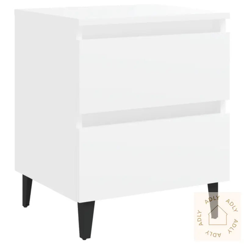 Nattbord 2 Stk Hvit 40X35X50 Cm Konstruert Tre