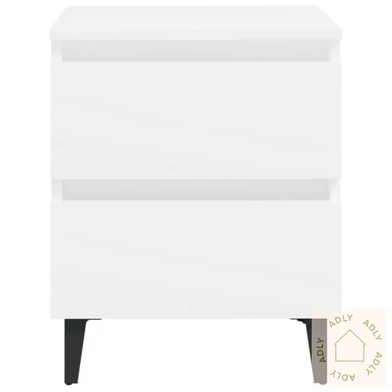 Nattbord 2 Stk Hvit 40X35X50 Cm Konstruert Tre