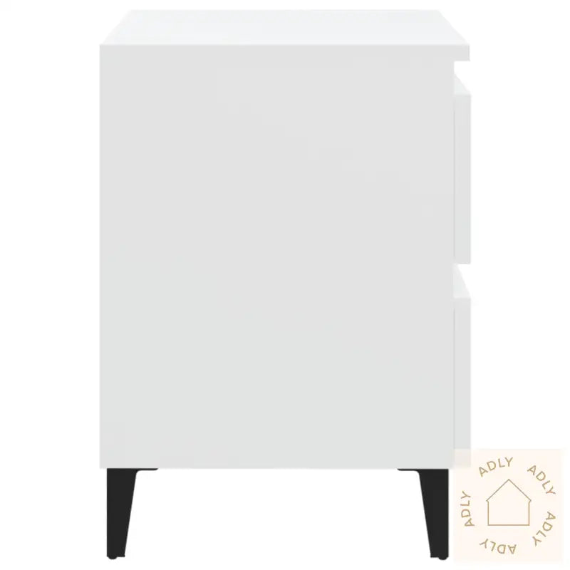 Nattbord 2 Stk Hvit 40X35X50 Cm Konstruert Tre