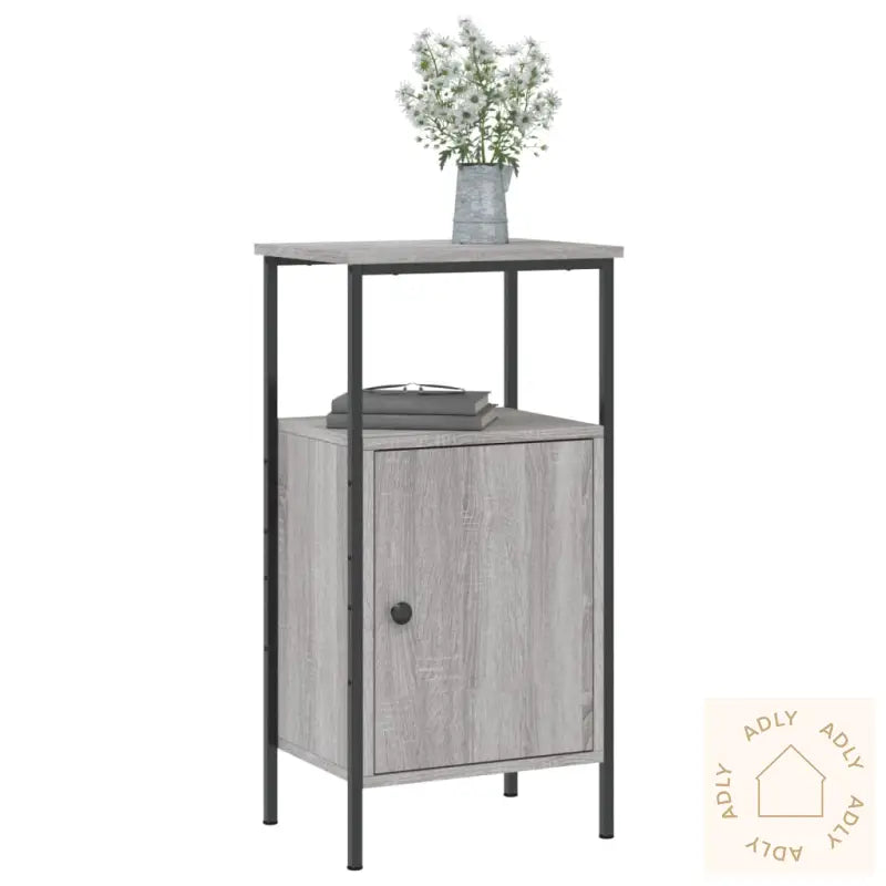 Nattbord Grå Sonoma 41X31X80 Cm Konstruert Tre