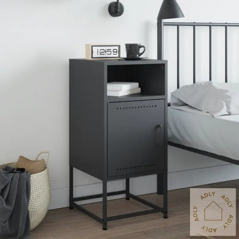 Nattbord Antrasitt 36X39X78 Cm Stål