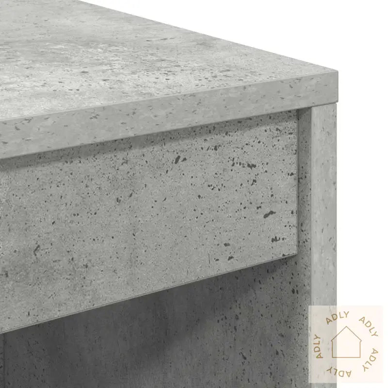 Skrivebord Med Lagring Betonggrå Ingeniørtre