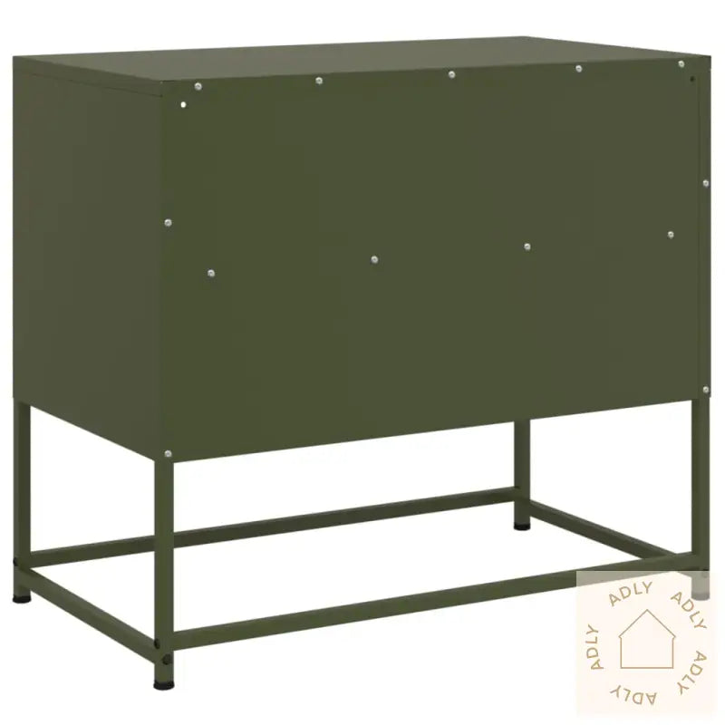 Tv-Benk Olivengrønn 68X39X60,5 Cm Stål