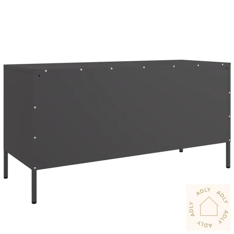Tv-Benk Svart 100,5X39X50,5 Cm Stål