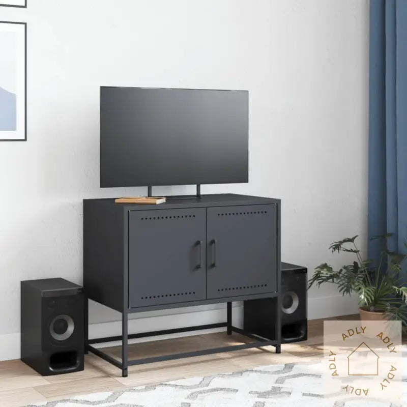 Tv-Benk Antrasitt 68,5X39X60,5 Cm Stål