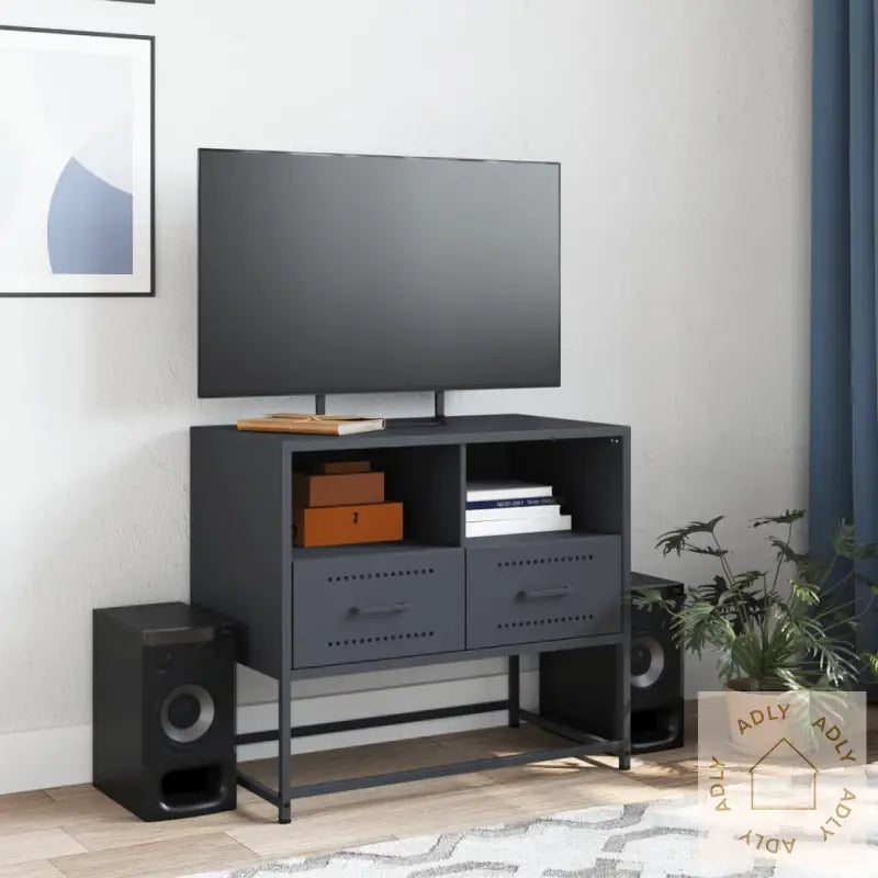 Tv-Benk Antrasitt 68X39X60,5 Cm Stål