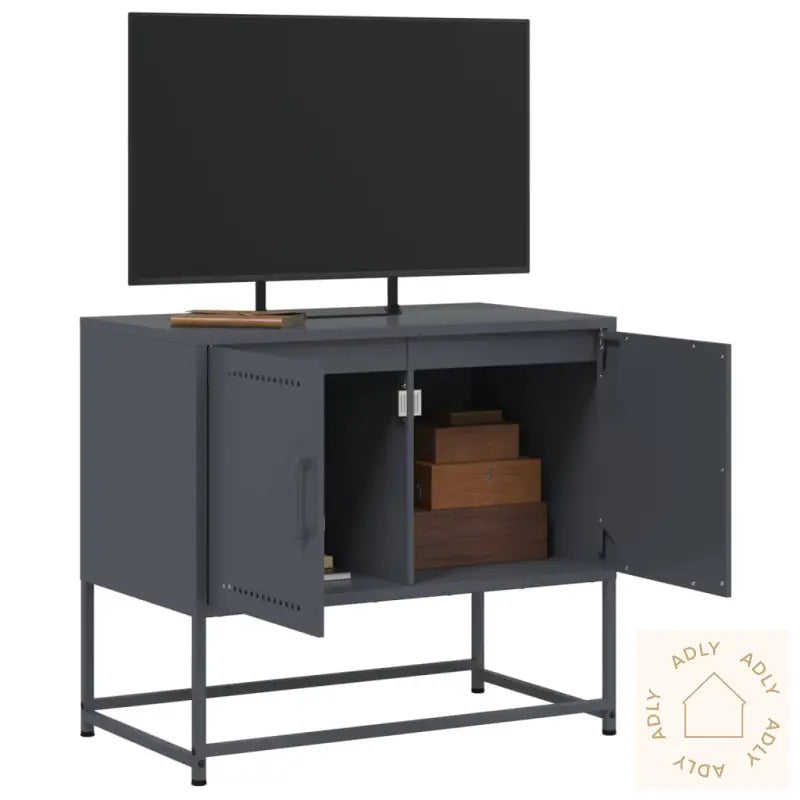 Tv-Benk Antrasitt 68,5X39X60,5 Cm Stål