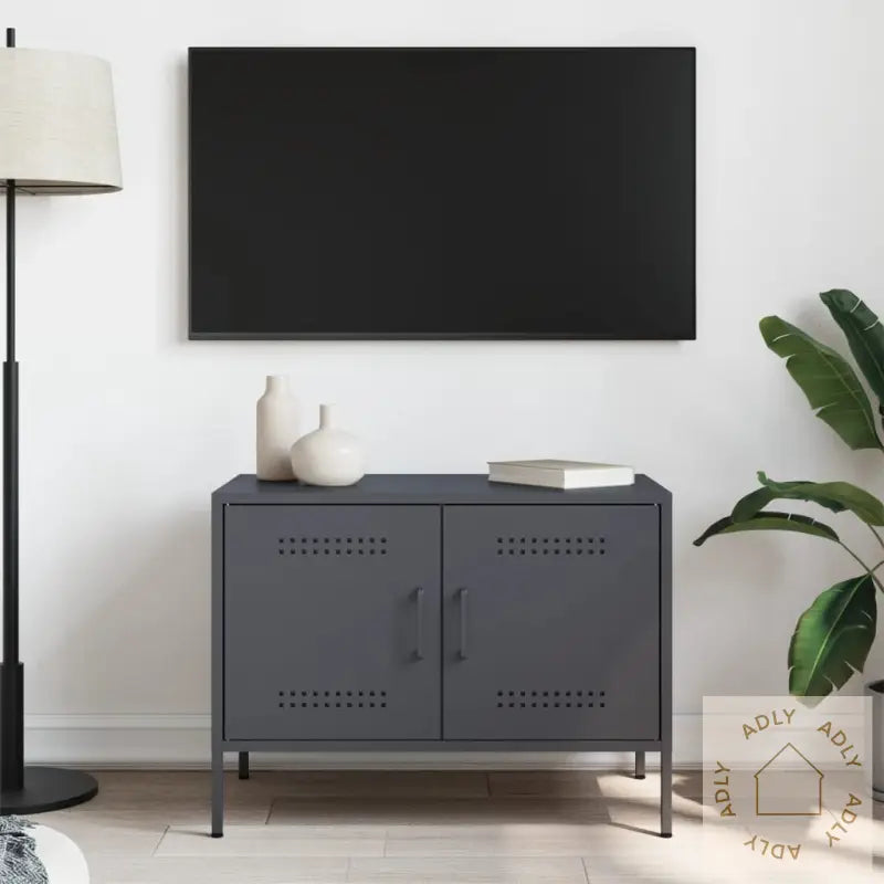 Tv-Benk Antrasitt 68X39X50,5 Cm Stål