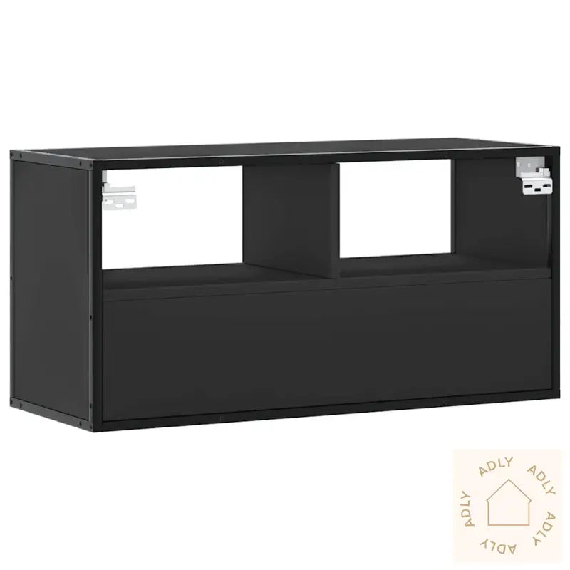 Tv-Benk Svart 80X31X39,5 Cm Konstruert Tre Og Metall