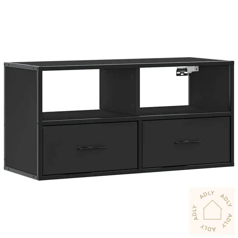 Tv-Benk Svart 80X31X39,5 Cm Konstruert Tre Og Metall