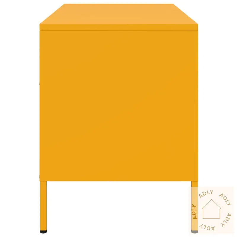 Tv-Benker 2 Stk Sennepsgul 68X39X50,5 Cm Stål