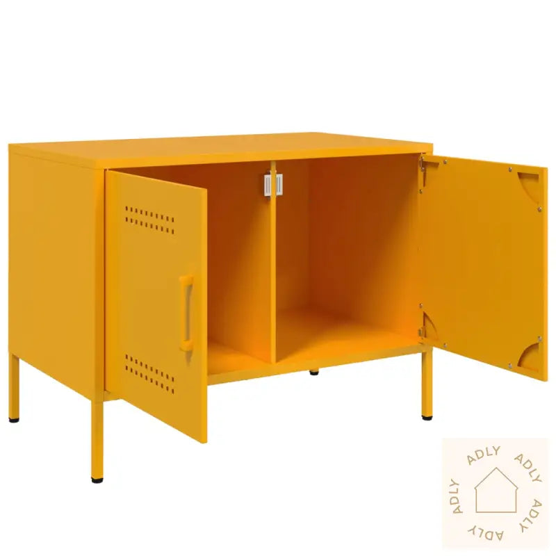 Tv-Benk Sennepsgul 68X39X50,5 Cm Stål