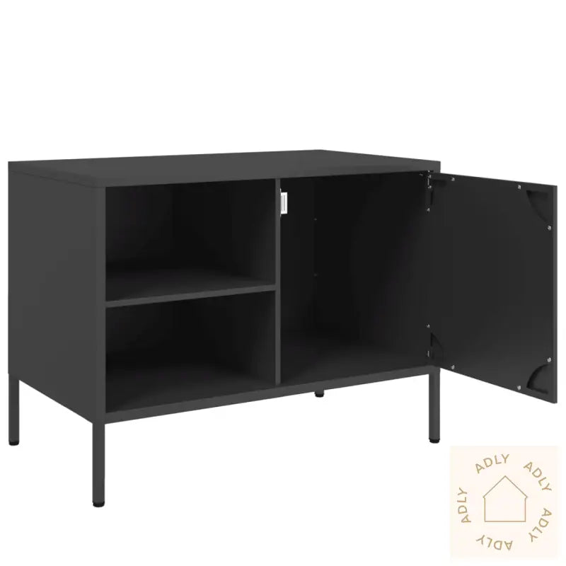 Tv-Benker 2 Stk Svart 68X39X50,5 Cm Stål