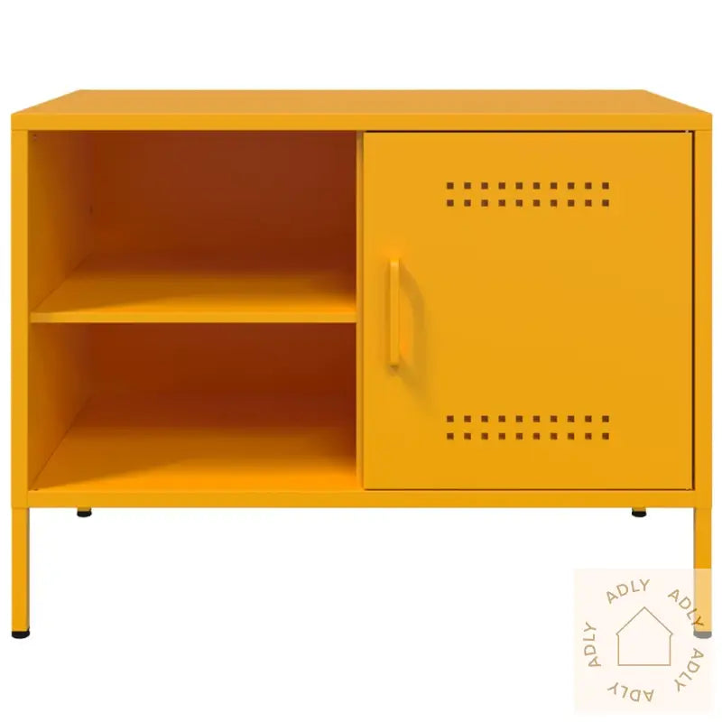 Tv-Benker 2 Stk Sennepsgul 68X39X50,5 Cm Stål