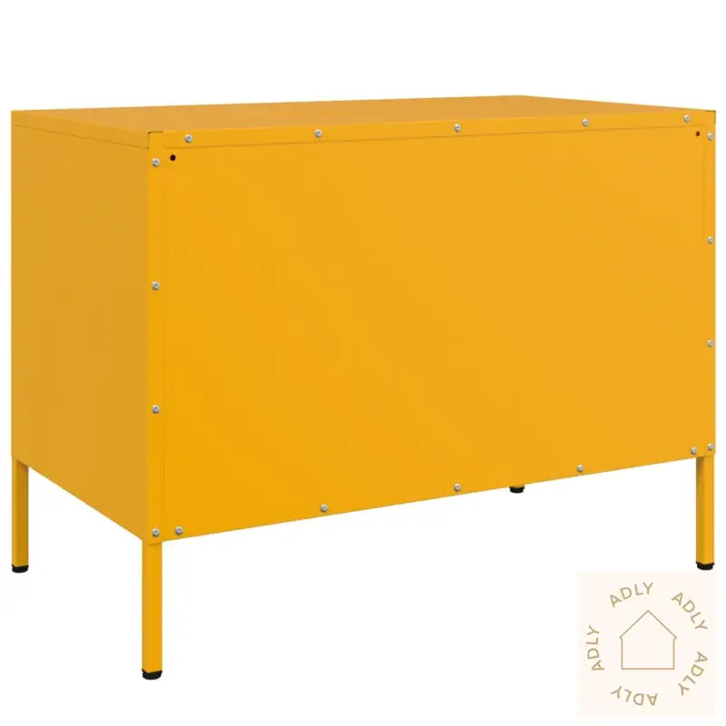 Tv-Benker 2 Stk Sennepsgul 68X39X50,5 Cm Stål