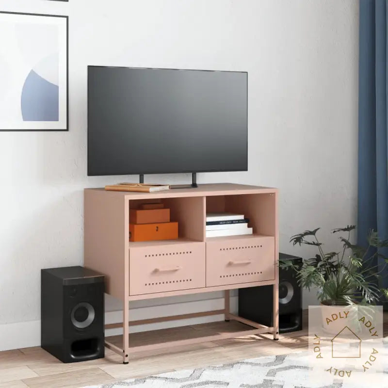 Tv-Benk Rosa 68X39X60,5 Cm Stål