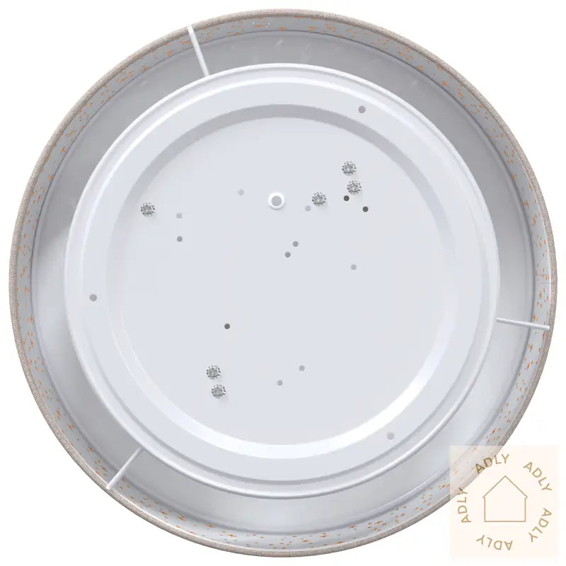 Taklampe Med Stjerneformet Skjerm Gråbrun Ø 38 Cm Stoff E27