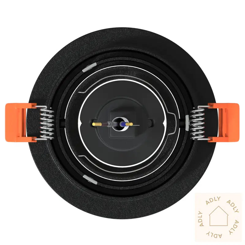 Innpakkede Spotlights 24 Stk Rund Gu10 Svart Ø91 Mm