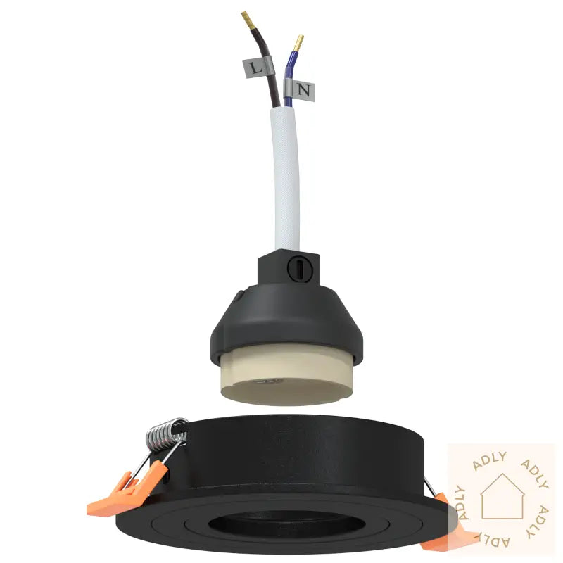 Innpakkede Spotlights 24 Stk Rund Gu10 Svart Ø91 Mm