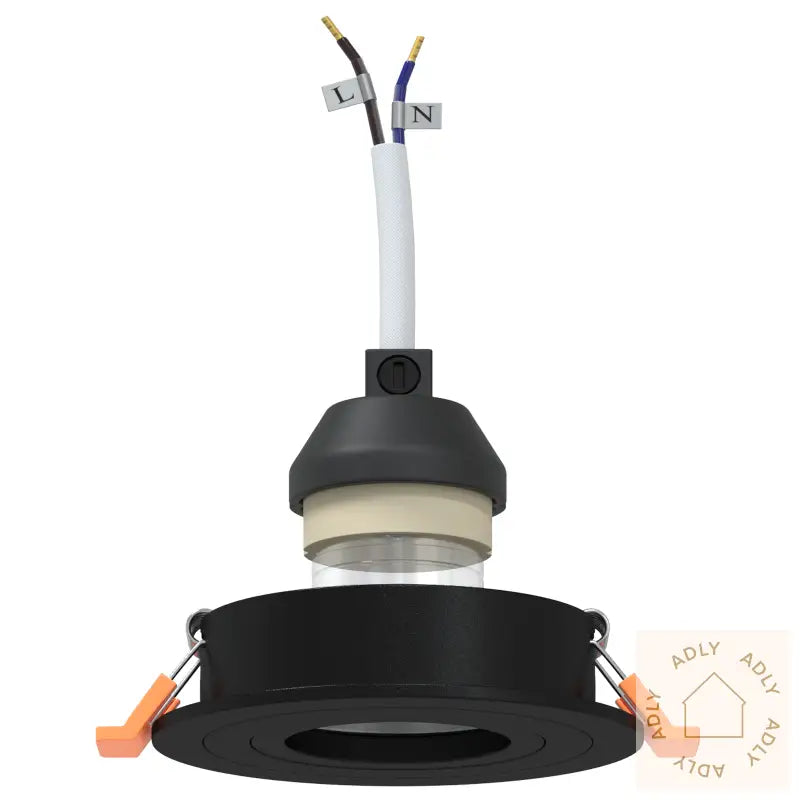 Innpakkede Spotlights 24 Stk Rund Gu10 Svart Ø91 Mm