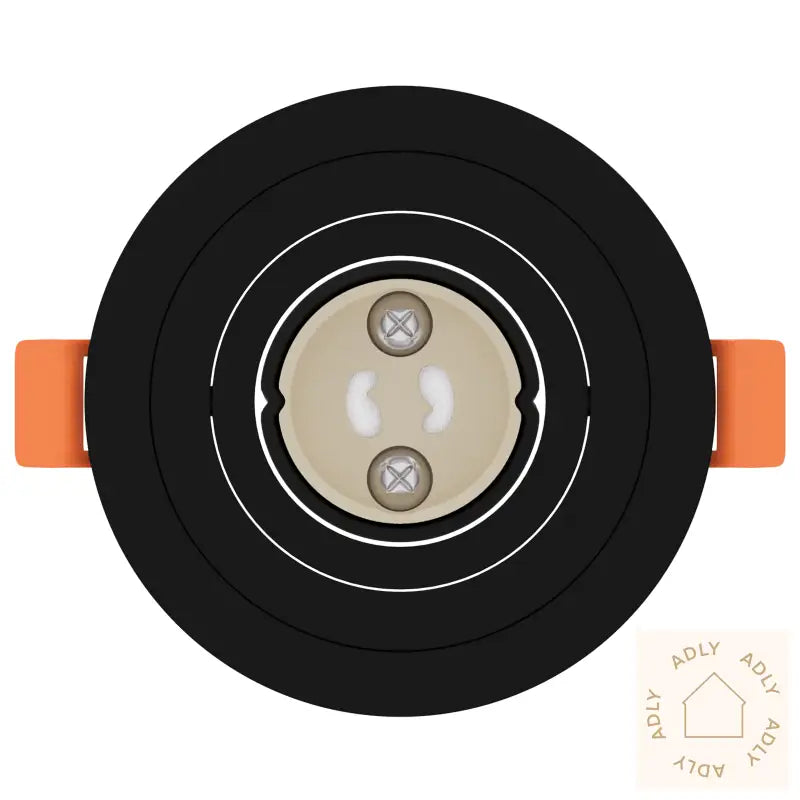 Innpakkede Spotlights 24 Stk Rund Gu10 Svart Ø91 Mm