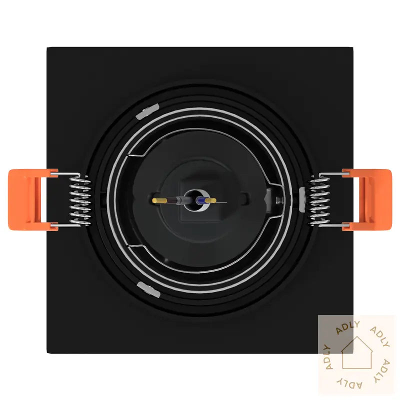 Innpakkede Spotlights 24 Stk Firkant Gu10 Svart 91X91 Mm
