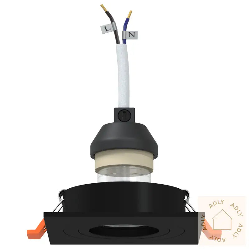 Innpakkede Spotlights 24 Stk Firkant Gu10 Svart 91X91 Mm