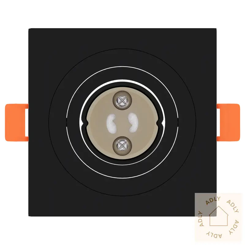 Innpakkede Spotlights 24 Stk Firkant Gu10 Svart 91X91 Mm