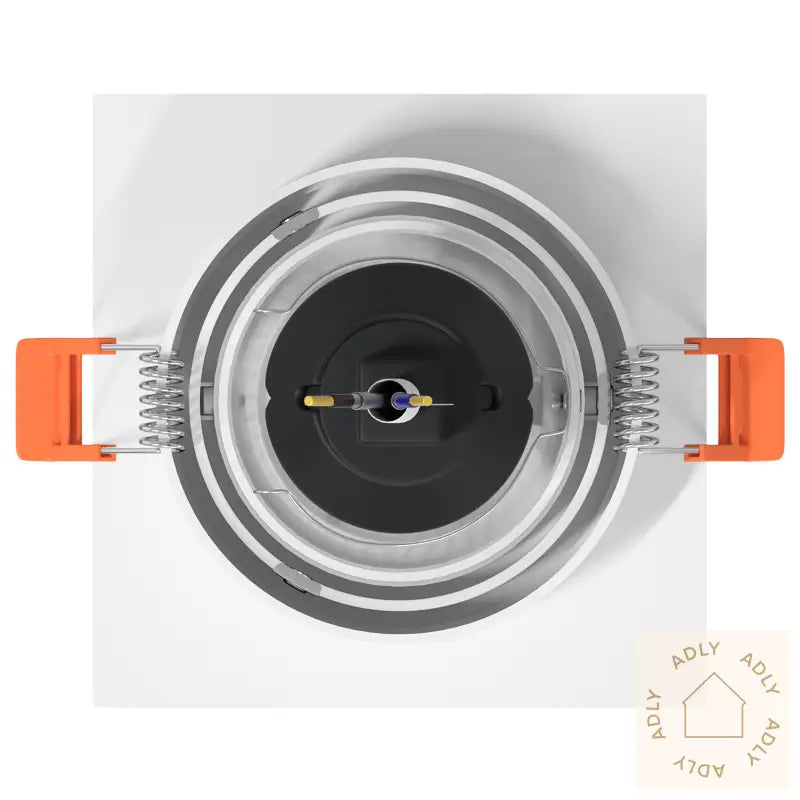 Innpakkede Spotlys 6 Stk Firkant Gu10 Hvit 91X91 Mm