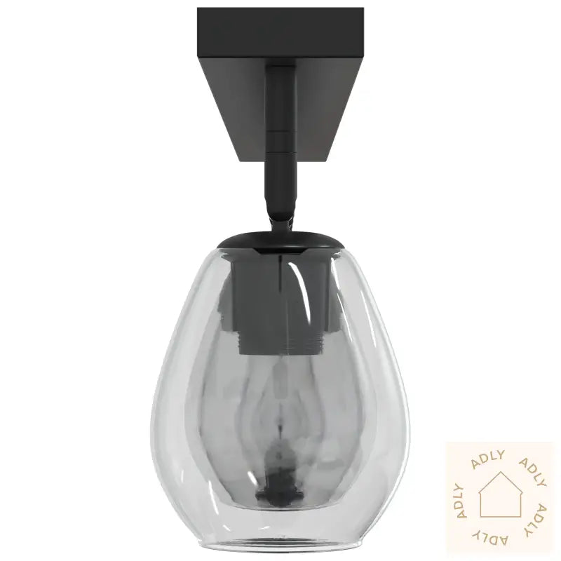 Taklamper Med Justerbar Glassekslampe I Antrasitt E27
