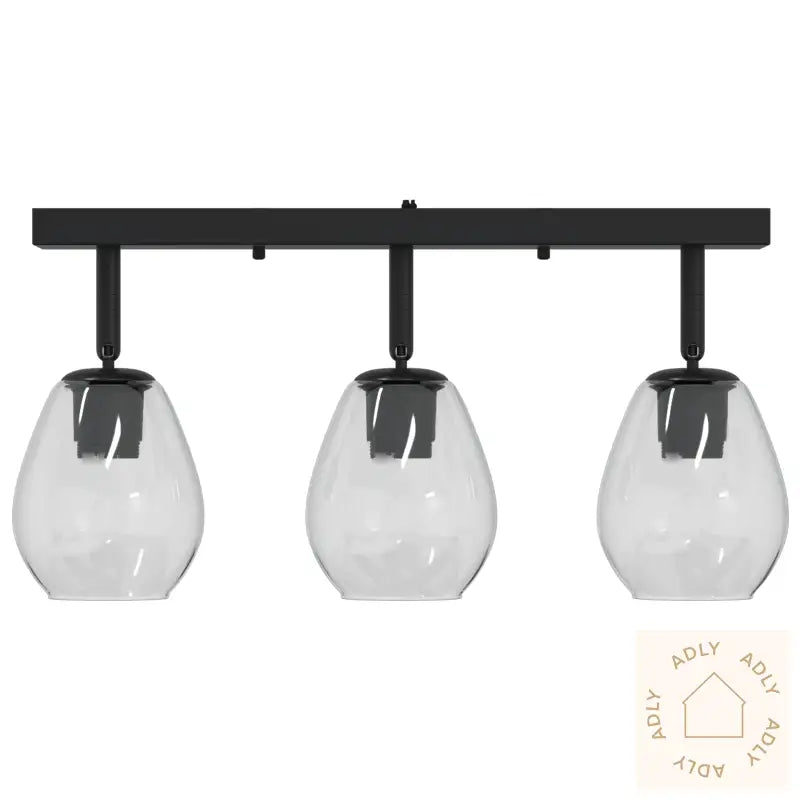 Taklamper Med Justerbar Glasslampe I Antrasitt, E27