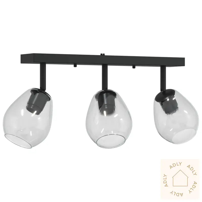 Taklamper Med Justerbar Glasslampe I Antrasitt, E27