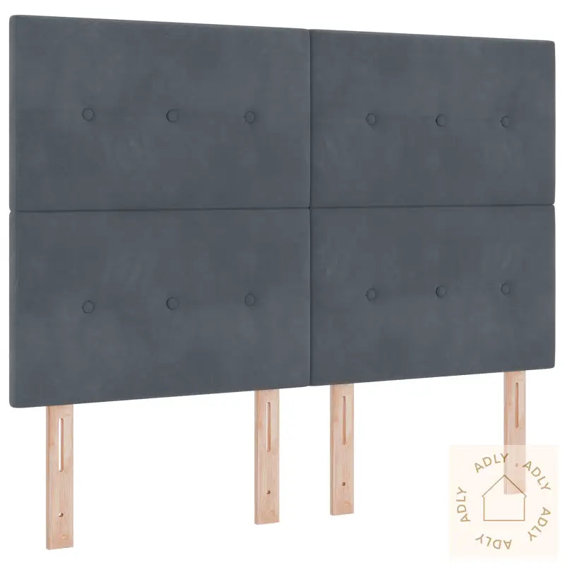 Hodegjerde Med Knapper, Mørkegrå 140 Cm, Fløyel