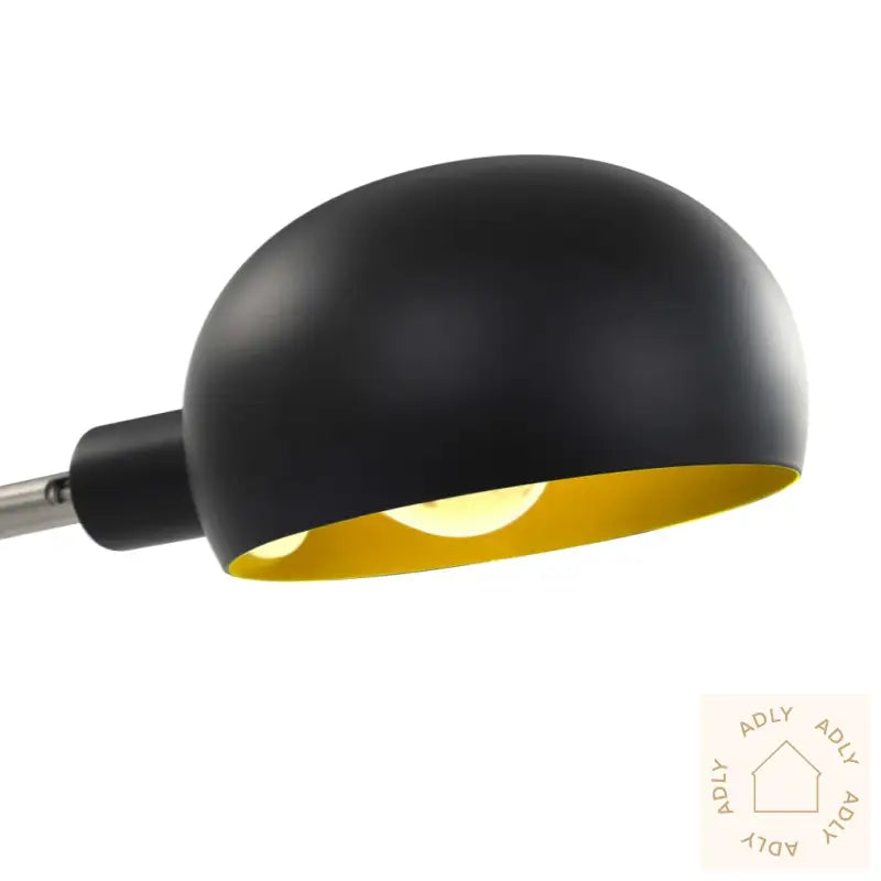 Stående Lampe 200 Cm 5 X E14 Svart Og Gull
