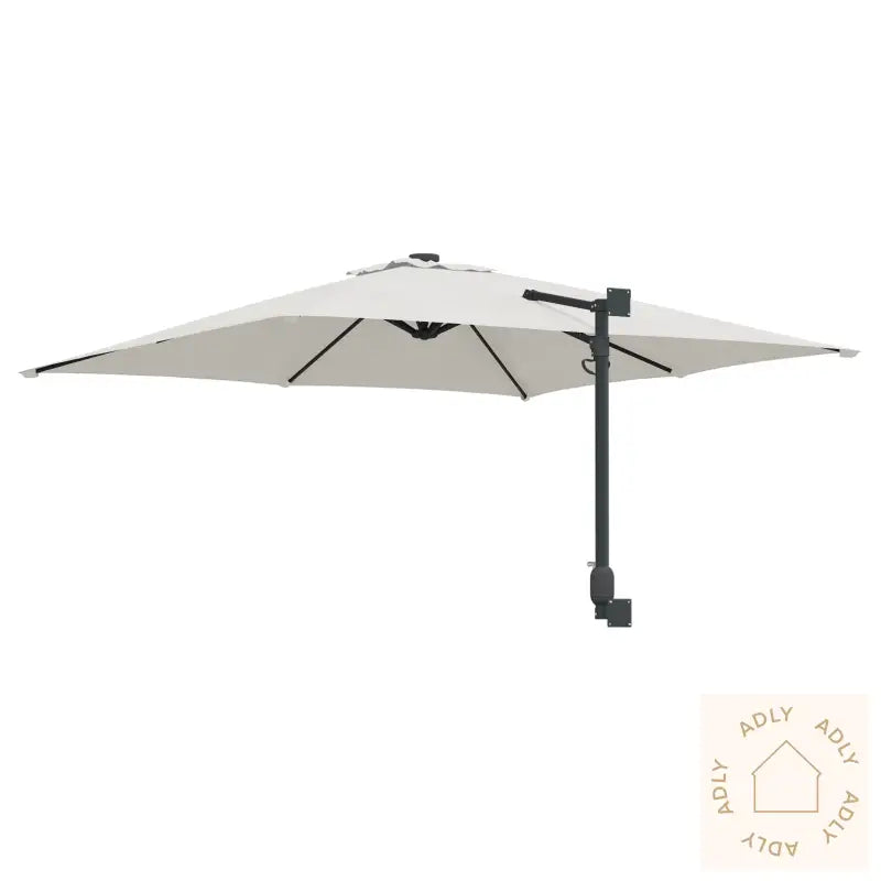 Uteplassparasoll Sand Polyester, Aluminium Stor Sammenleggbar