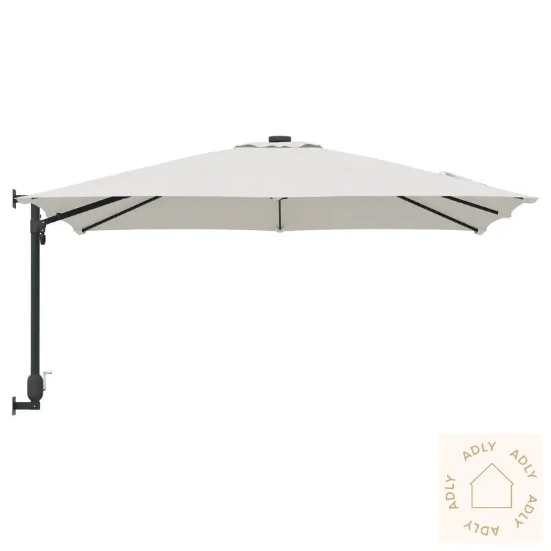 Uteplassparasoll Sand Polyester, Aluminium Stor Sammenleggbar